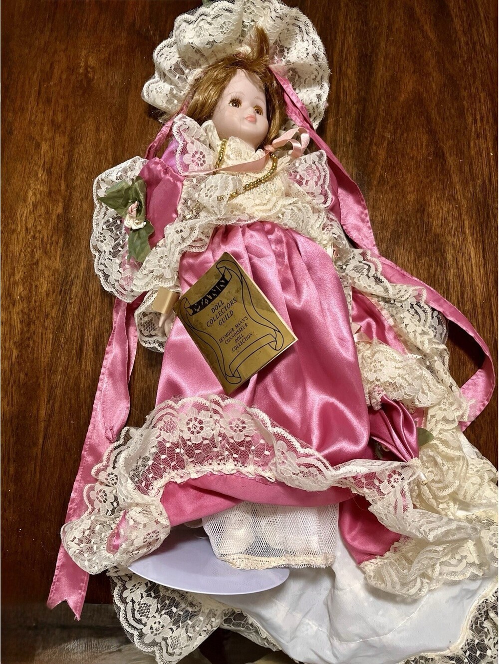 Seymour Mann Doll Collectors Guild Porcelain Doll Pink Victorian Dress 18”